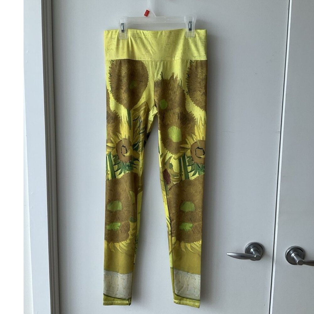 Van Gogh Sunflowers Leggings Stretchy Loungewear Art Lover Vincent